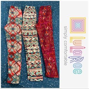 LOT OF LULAROE GIRLS LEGGINGS S/M